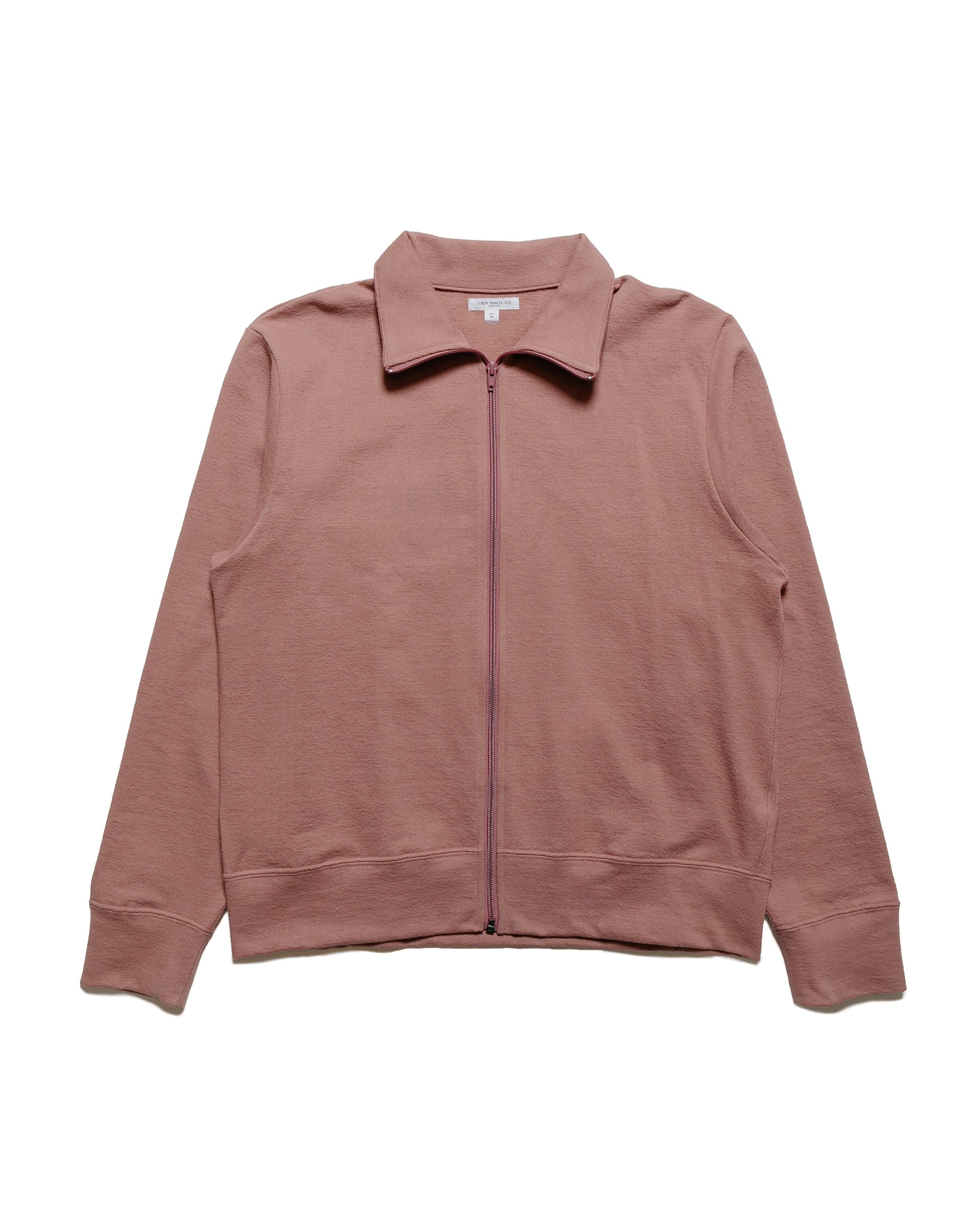 lost & found Lady White Co. Lady White Co. Textured Full Zip Deep Mauve