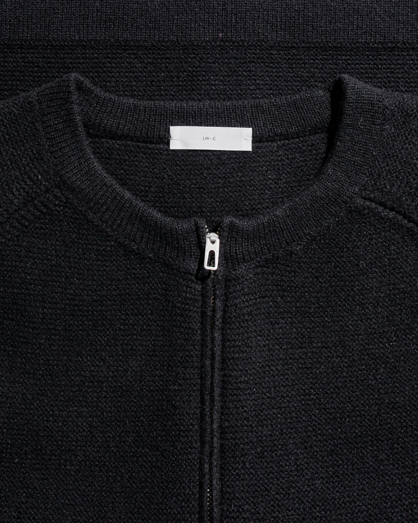 lost & found Lady White Co. Lady White Co. Wool Link Zip Cardigan Black
