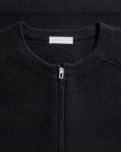 lost & found Lady White Co. Lady White Co. Wool Link Zip Cardigan Black