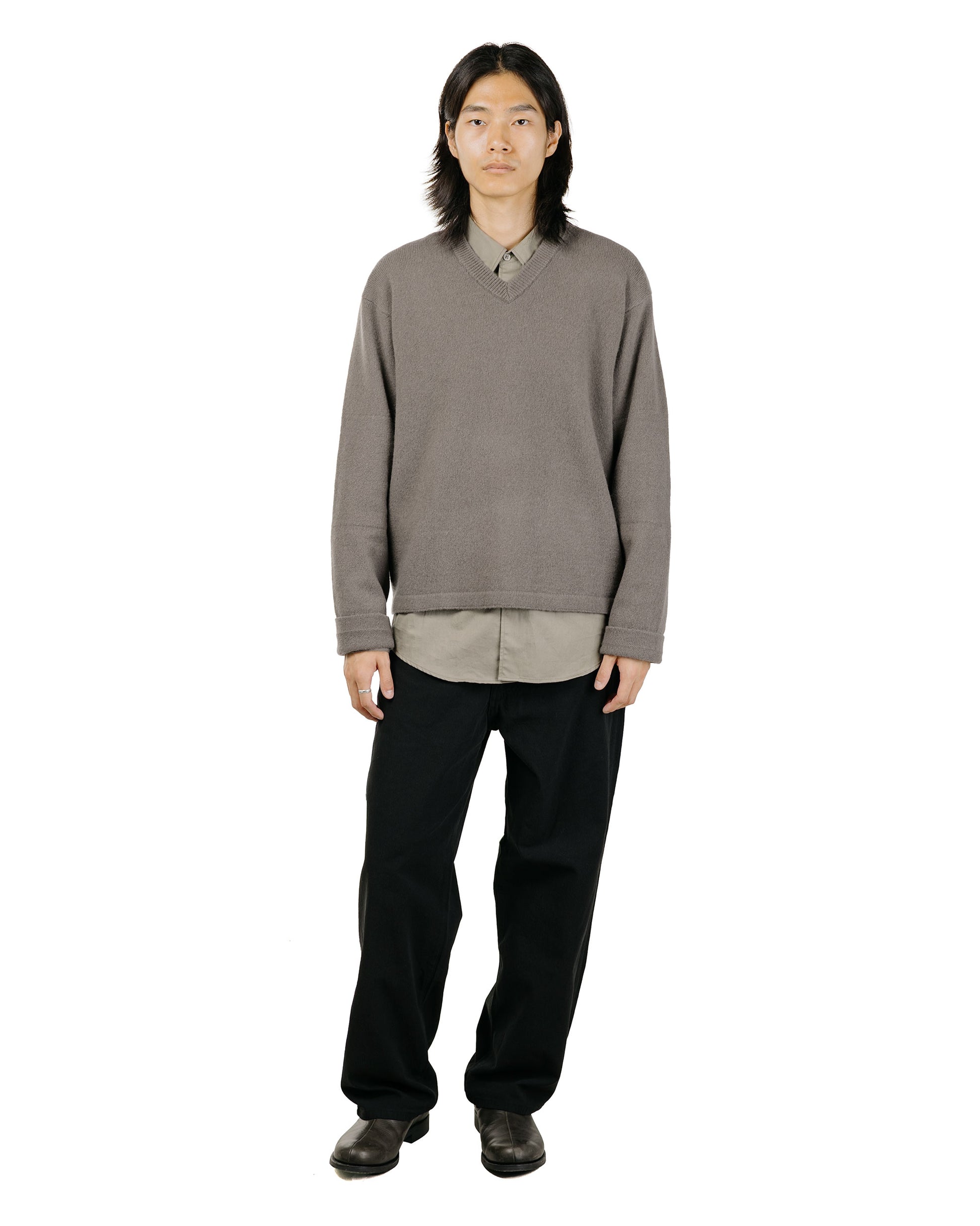 Lady White Co. Wool V Neck Sweater Clay