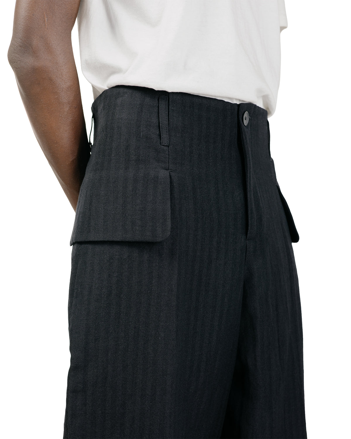 Lea Boberg FP Trousers Japanese Herringbone Black