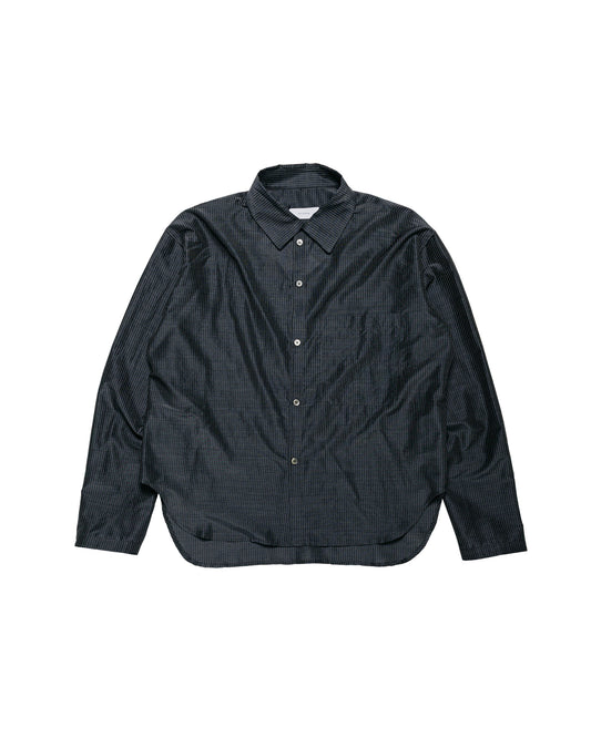 Lea Boberg SC-PP Shirt Japanese Wool/Silk Blend Black/White Stripe