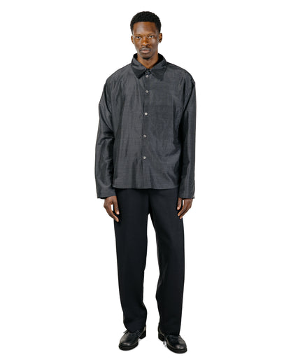 Lea Boberg SC-PP Shirt Japanese Wool/Silk Blend Black/White Stripe