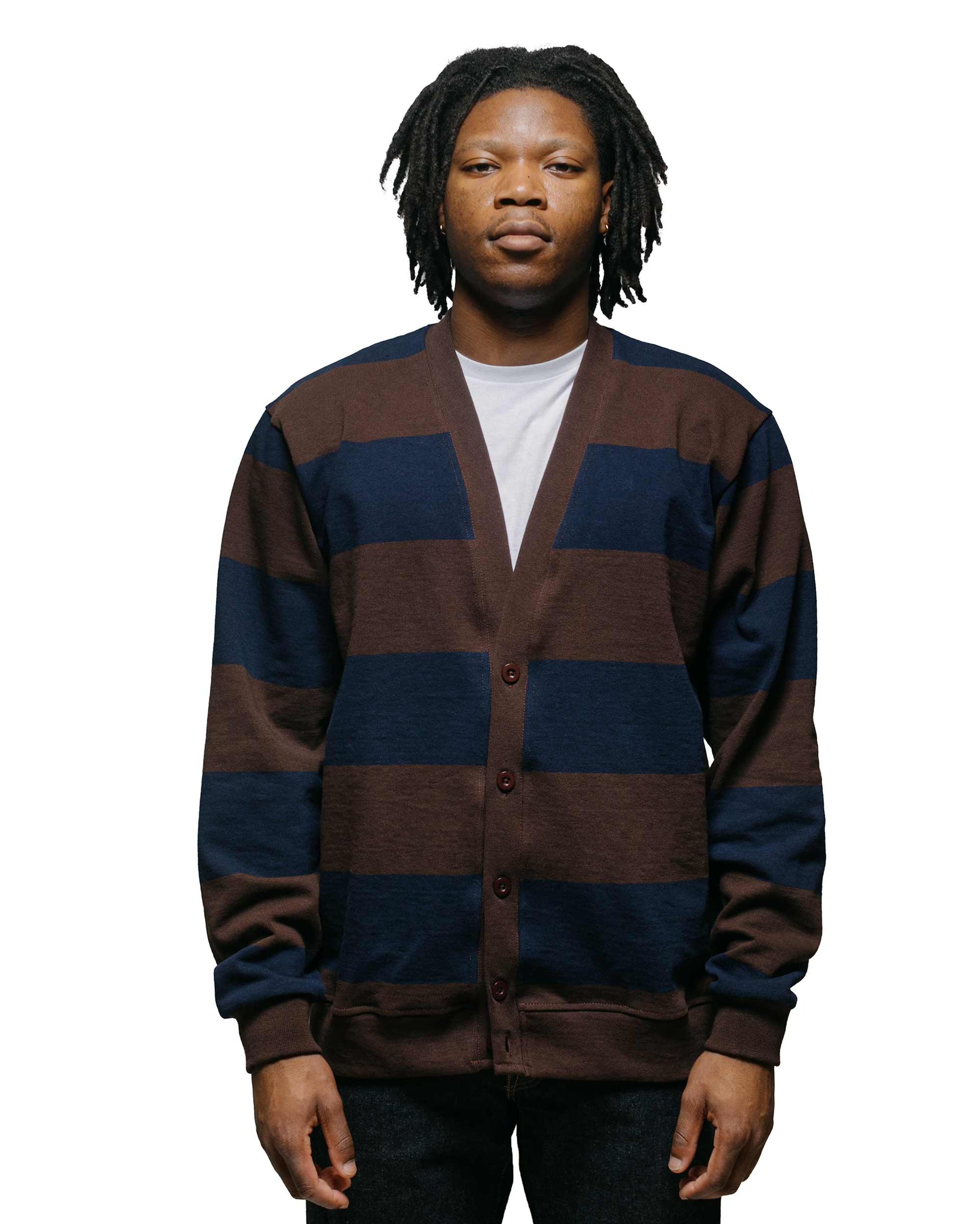 lost & found Lost & Found Lost & Found Classic Cardigan Navy/Brown