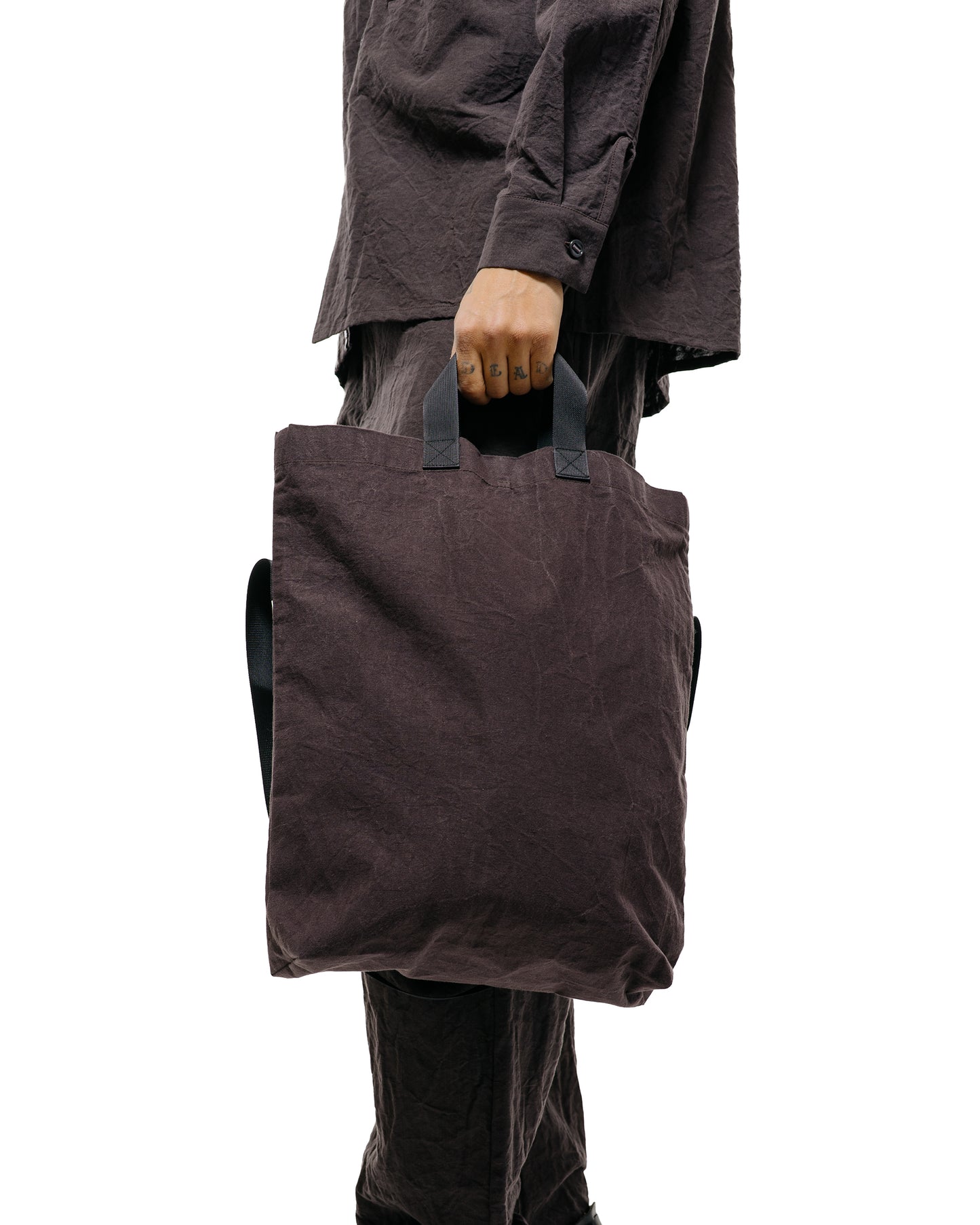 lost & found MAN-TLE MAN-TLE R20B1 'Multi Handle Tote' Earth Wax