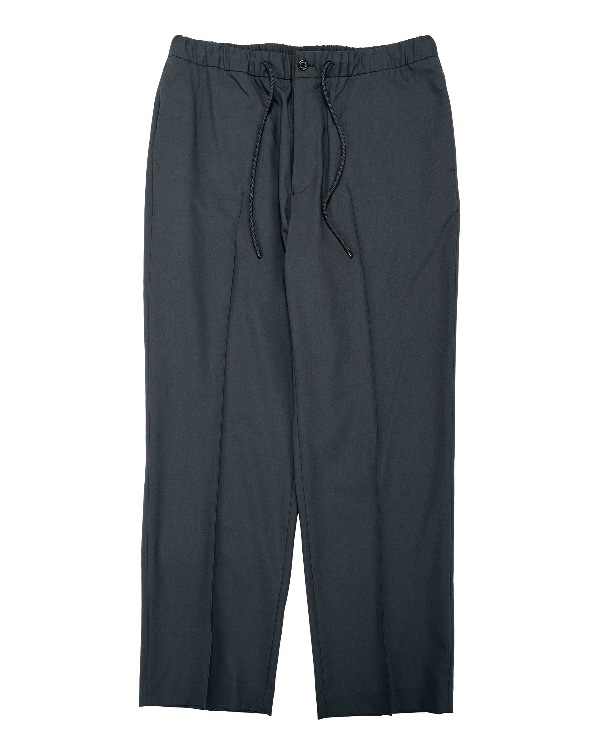 lost & found MARKAWARE MARKAWARE Flat Tapered Easy Trousers Organic Wool 2/80 Tropical Charcoal