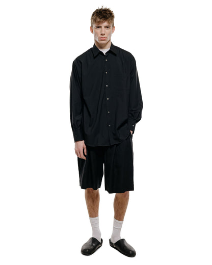 lost & found MARKAWARE MARKAWARE Comfort Fit Shirt Organic Wool 2/80 Tropical Black