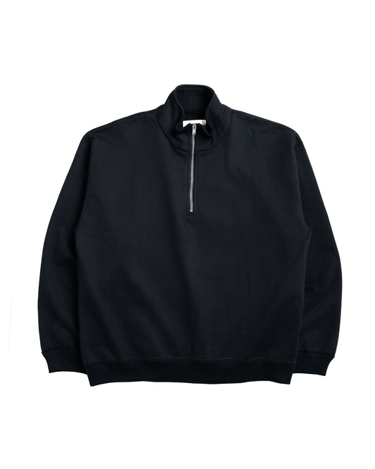MARKAWARE Comfort Half Zip Organic Cotton Heavy Fleece Black