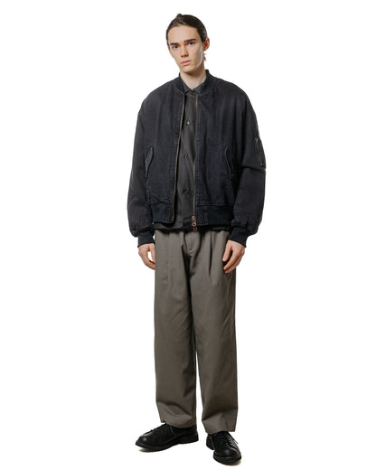 lost & found MARKAWARE MARKAWARE Double Pleated Easy Trousers Organic Cotton Survival Cloth Gray