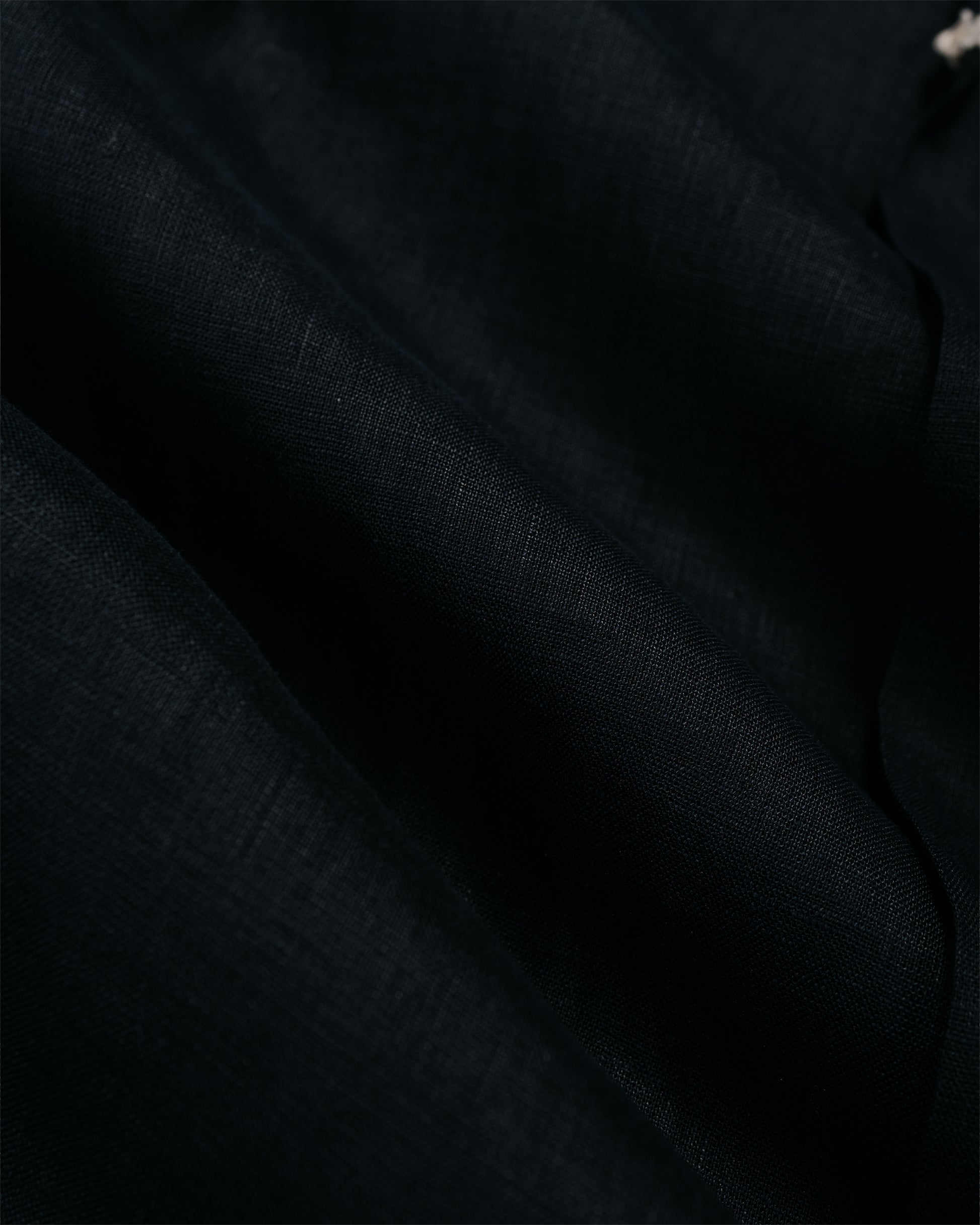 lost & found MARKAWARE MARKAWARE Open Collar Shirt Hemp Shirting Black