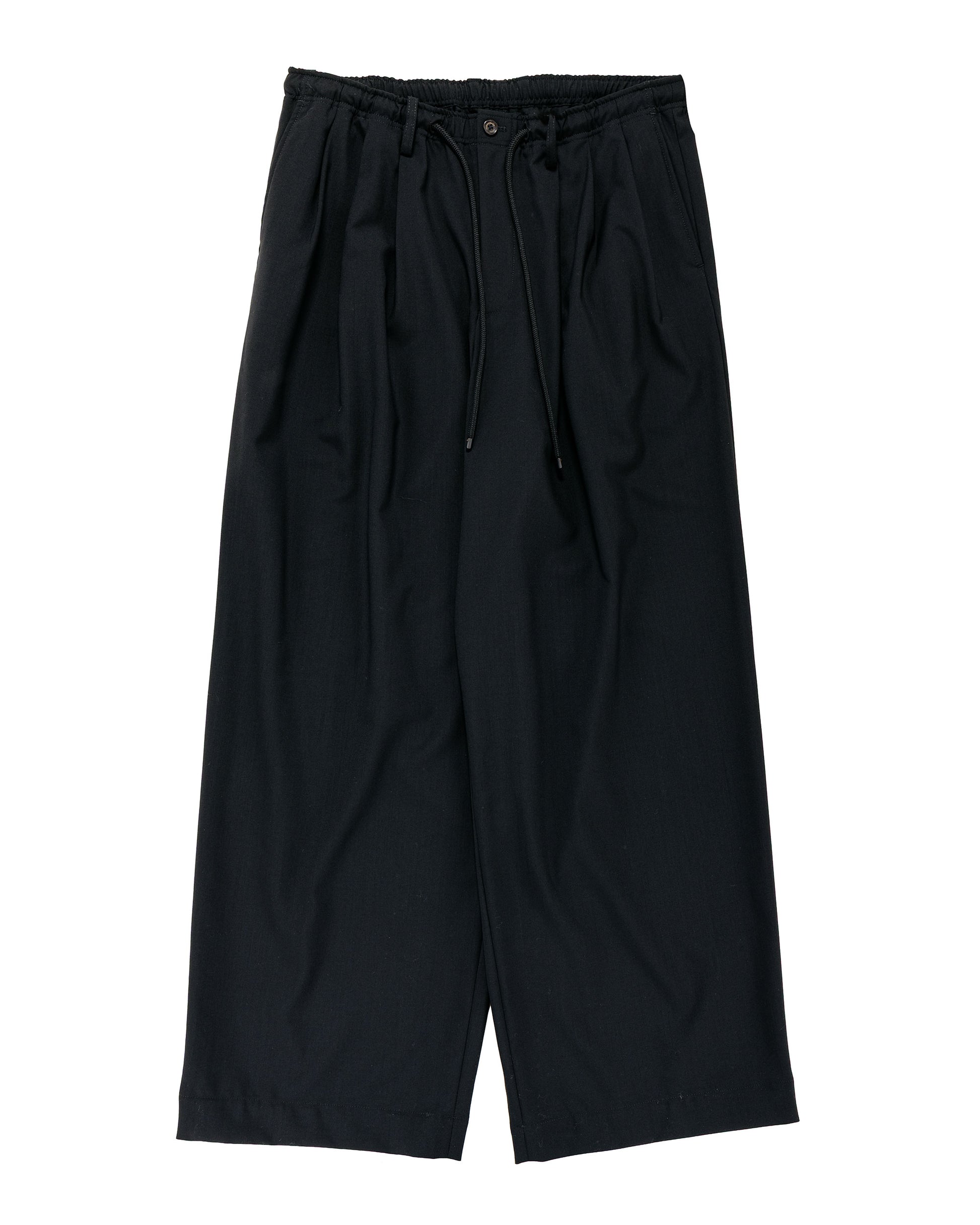 lost & found MARKAWARE MARKAWARE Triple Pleated Easy Trousers Organic Wool 2/80 Tropical Black