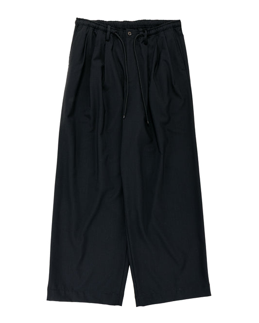 lost & found MARKAWARE MARKAWARE Triple Pleated Easy Trousers Organic Wool 2/80 Tropical Black