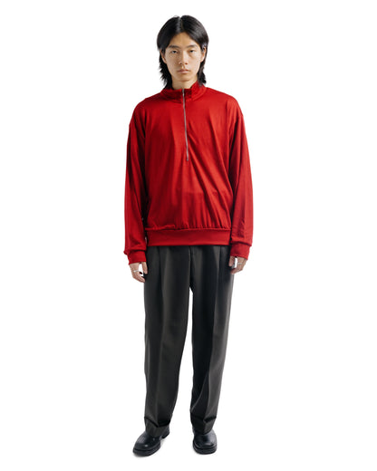 MARKAWARE Double Pleated Semi Easy Trousers Organic Wool Survival Cloth Dark Sage