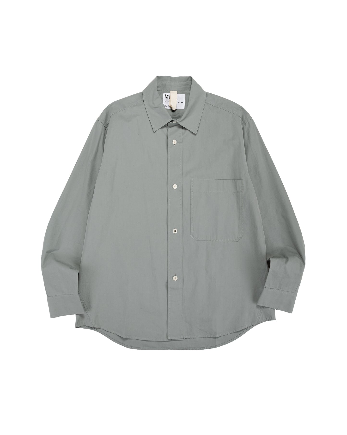 lost & found Margaret Howell MHL Basic Shirt Compact Cotton Poplin Fog