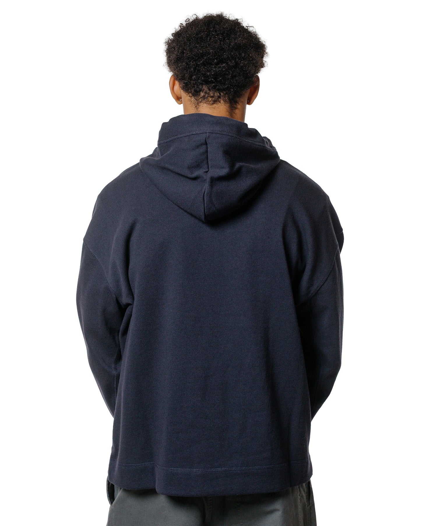 lost & found Margaret Howell MHL Button Hoodie Open End Jersey Ink