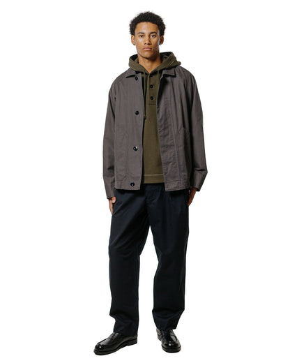 lost & found Margaret Howell MHL Button Hoodie Open End Jersey Seaweed