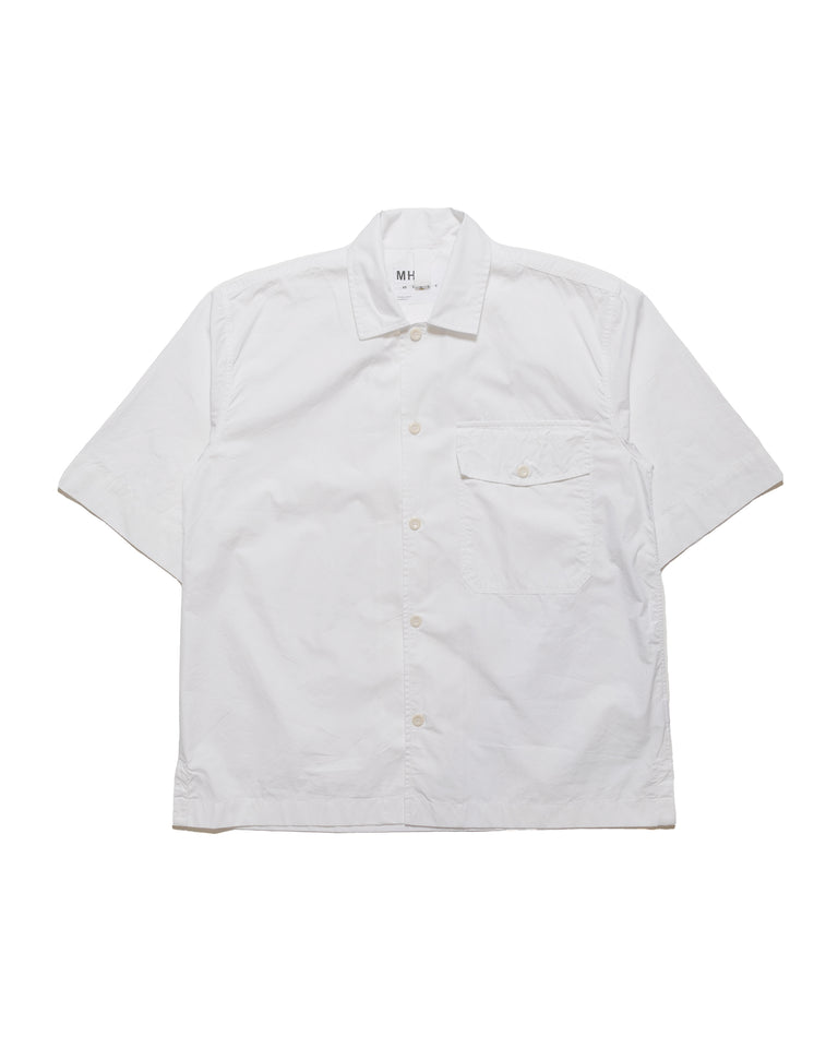 MHL SS Flap Pocket Shirt Compact Cotton Poplin White