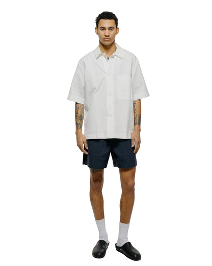 lost & found Margaret Howell MHL S/S PJ Shirt Cotton Linen Poplin Chalk