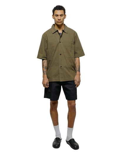 lost & found Margaret Howell MHL S/S PJ Shirt Dry Cotton End On End Moss