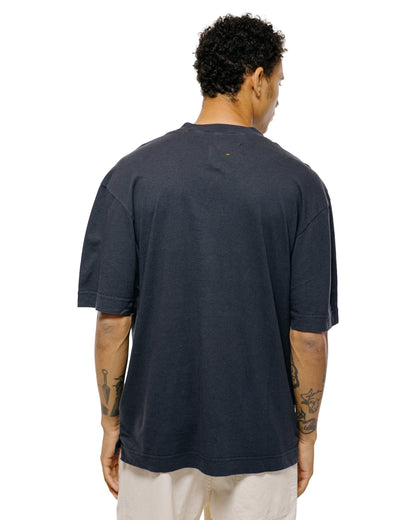 lost & found Margaret Howell MHL Simple T-Shirt Organic Cotton Linen Jersey Navy