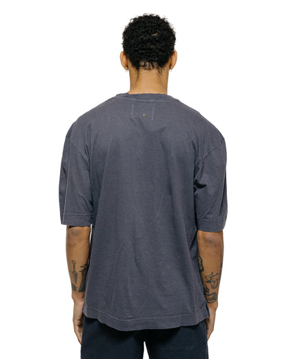 lost & found Margaret Howell MHL Simple T-Shirt Organic Cotton Linen Jersey Slate Blue
