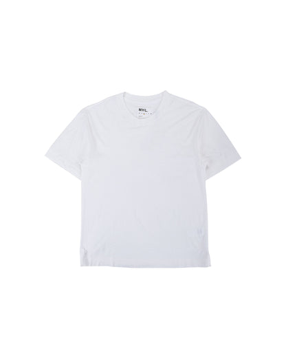 lost & found Margaret Howell MHL Simple T-Shirt Organic Cotton Linen Jersey White