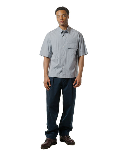 lost & found Margaret Howell MHL Stitch Pleat Trouser Tough Cotton Twill Dark Ink