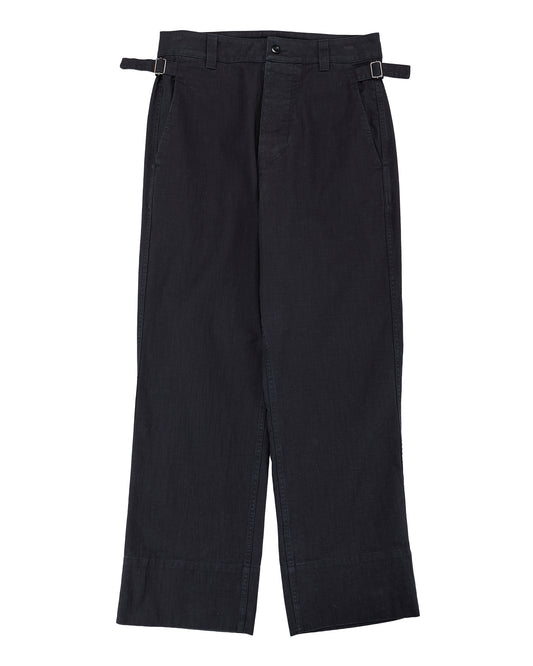 lost & found Margaret Howell MHL Waist Tab Chino Indigo Twill Indigo