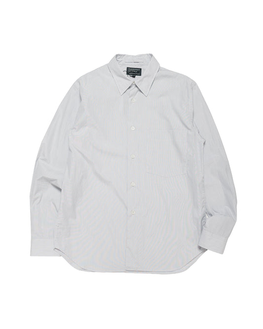 Margaret Howell Basic Shirt Cotton Micro Stripe White/Navy