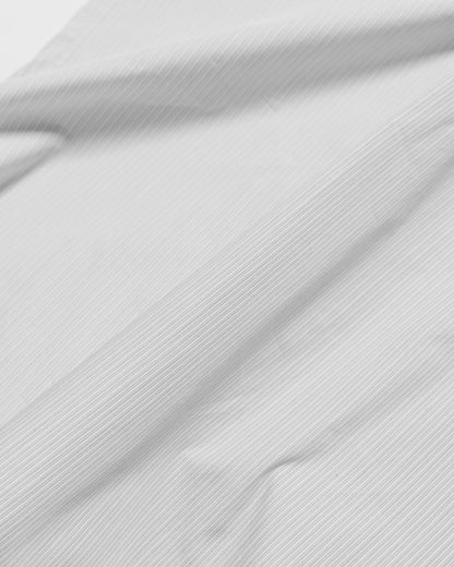 lost & found Margaret Howell Margaret Howell Half Placket Shirt Fine Stripe Cotton Poplin Grey/White