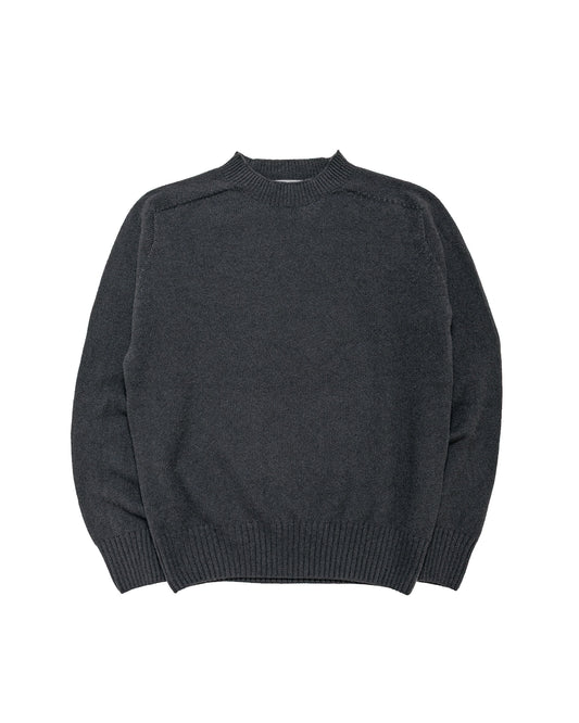 Margaret Howell Seamless Crew Neck Merino Cashmere Asphalt