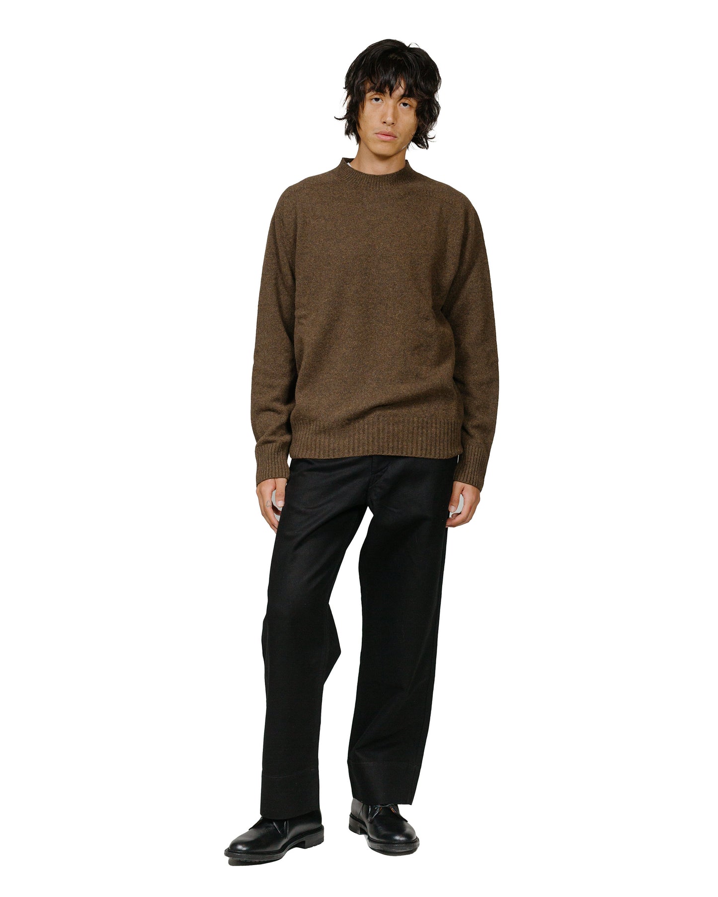 lost & found Margaret Howell Margaret Howell Seamless Crew Neck Merino Cashmere Bracken