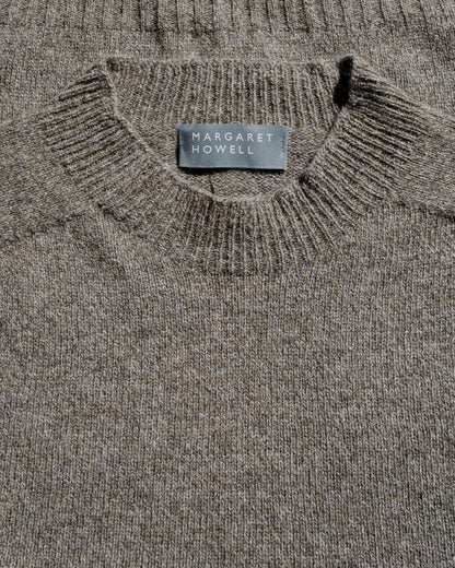 lost & found Margaret Howell Margaret Howell Seamless Crew Neck Yak Wool Cashmere Blend Natural Twist
