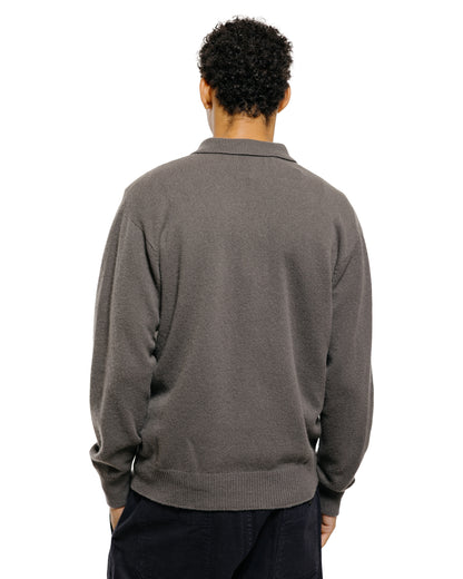 lost & found Margaret Howell Margaret Howell Seamless Pocket Polo Shirt Merino Cashmere Graphite
