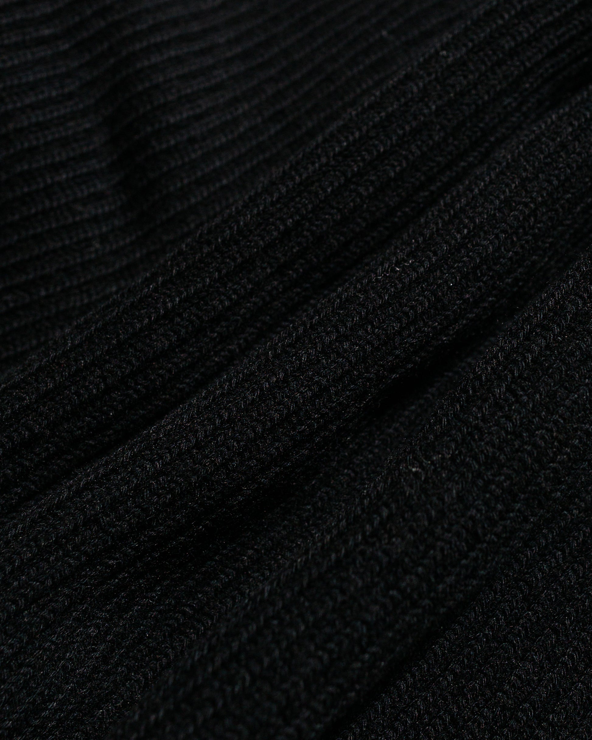 lost & found Margaret Howell Margaret Howell Simple Rib Crew Neck Cotton Wool Black