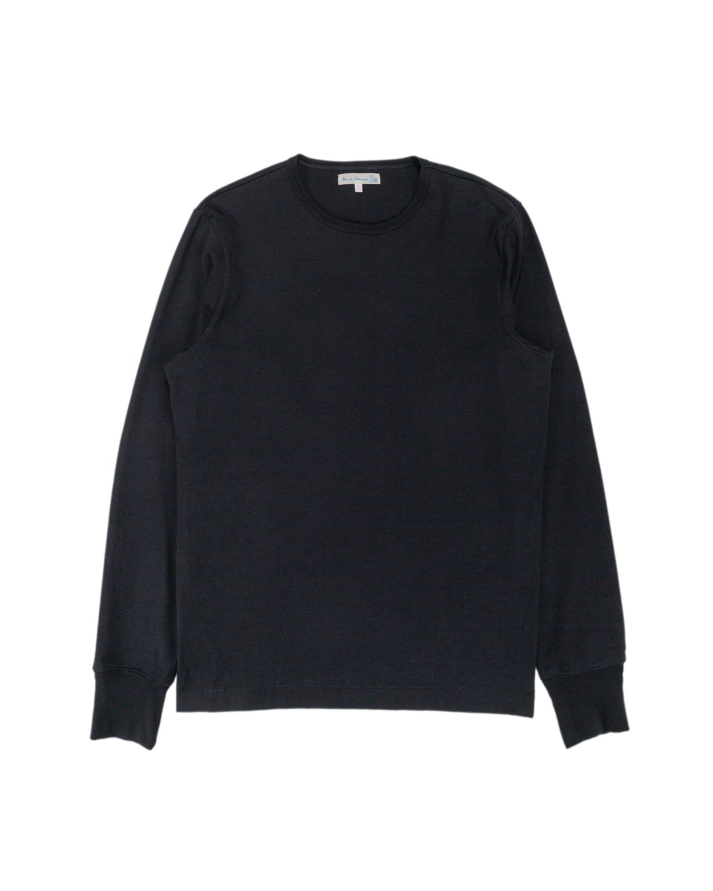 lost & found Merz B. Schwanen Merz B. Schwanen 2M15LS Vintage Machine Refined T-Shirt Deep Black