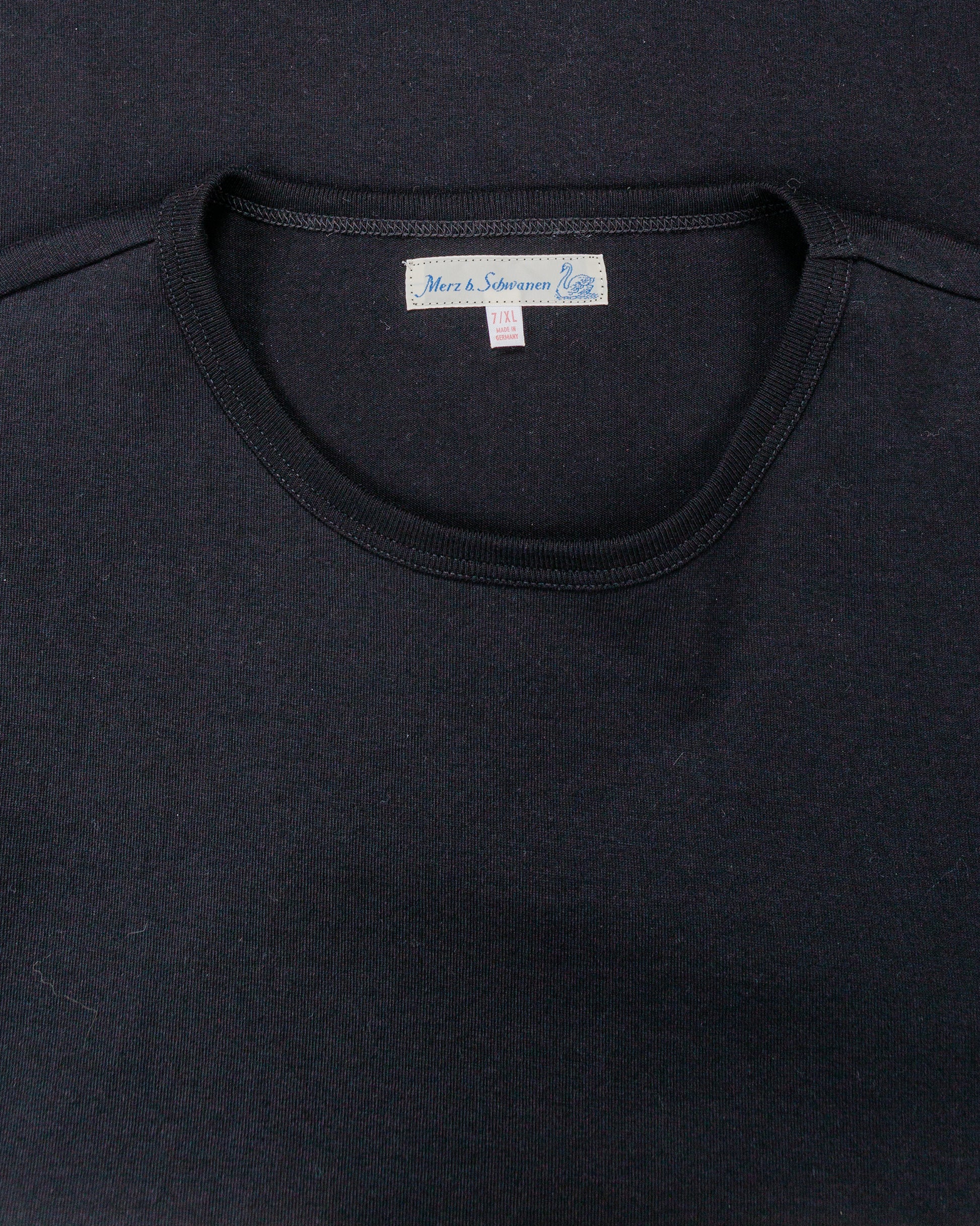 lost & found Merz B. Schwanen Merz B. Schwanen 2M15LS Vintage Machine Refined T-Shirt Deep Black