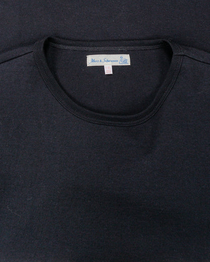 lost & found Merz B. Schwanen Merz B. Schwanen 2M15LS Vintage Machine Refined T-Shirt Deep Black