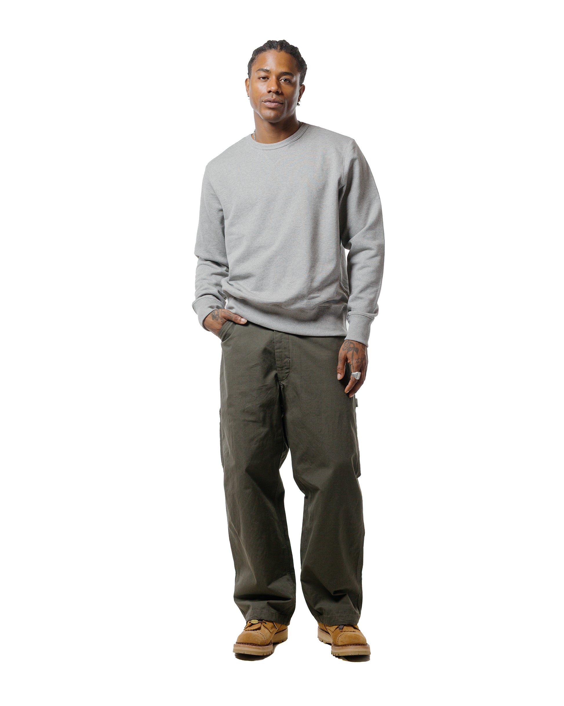 lost & found Merz B. Schwanen Merz B. Schwanen 3M46 Vintage Machine Fleece Sweatshirt Grey Melange