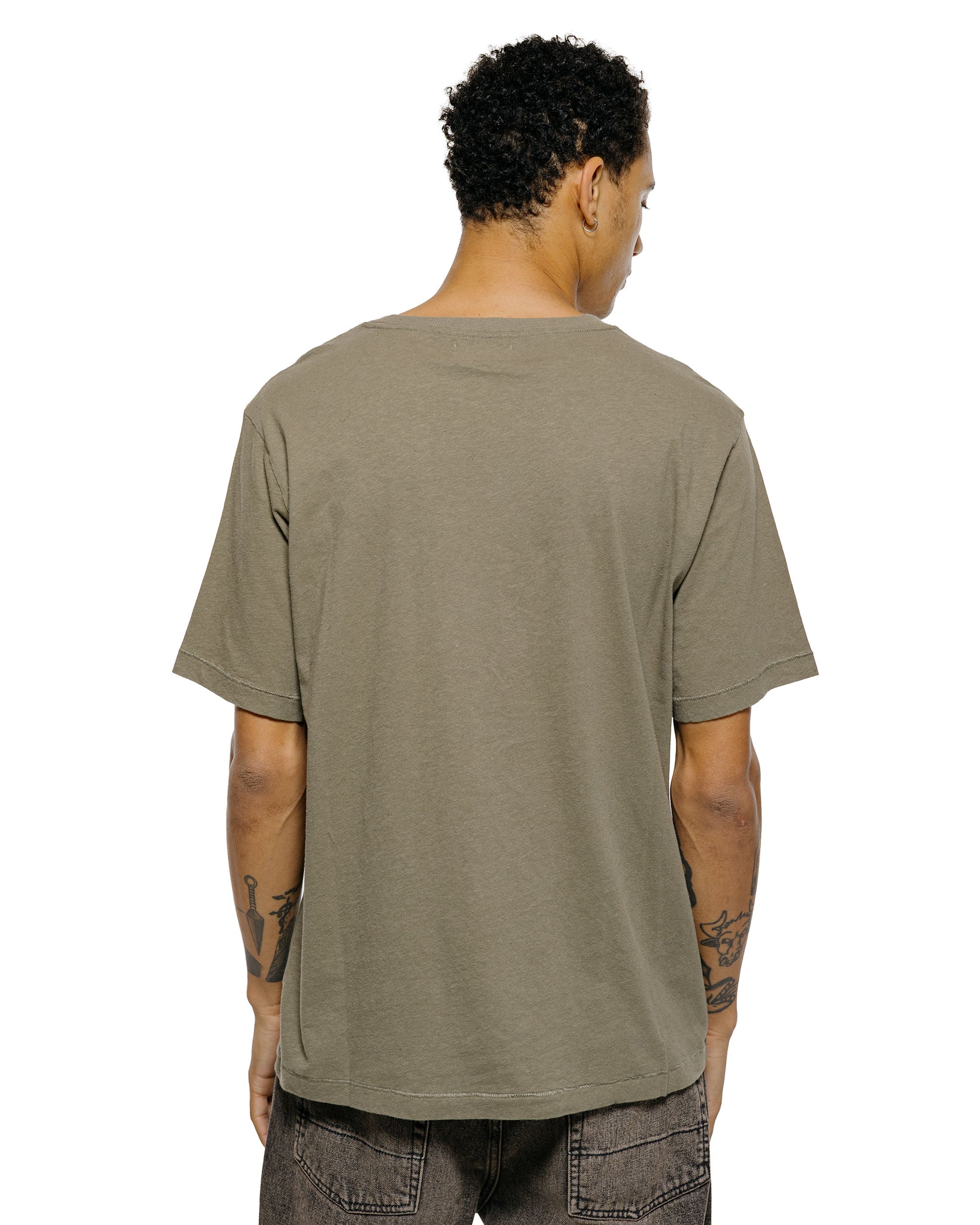 lost & found Merz B. Schwanen Merz B. Schwanen HPT01 Cotton Hemp T-Shirt Light Army