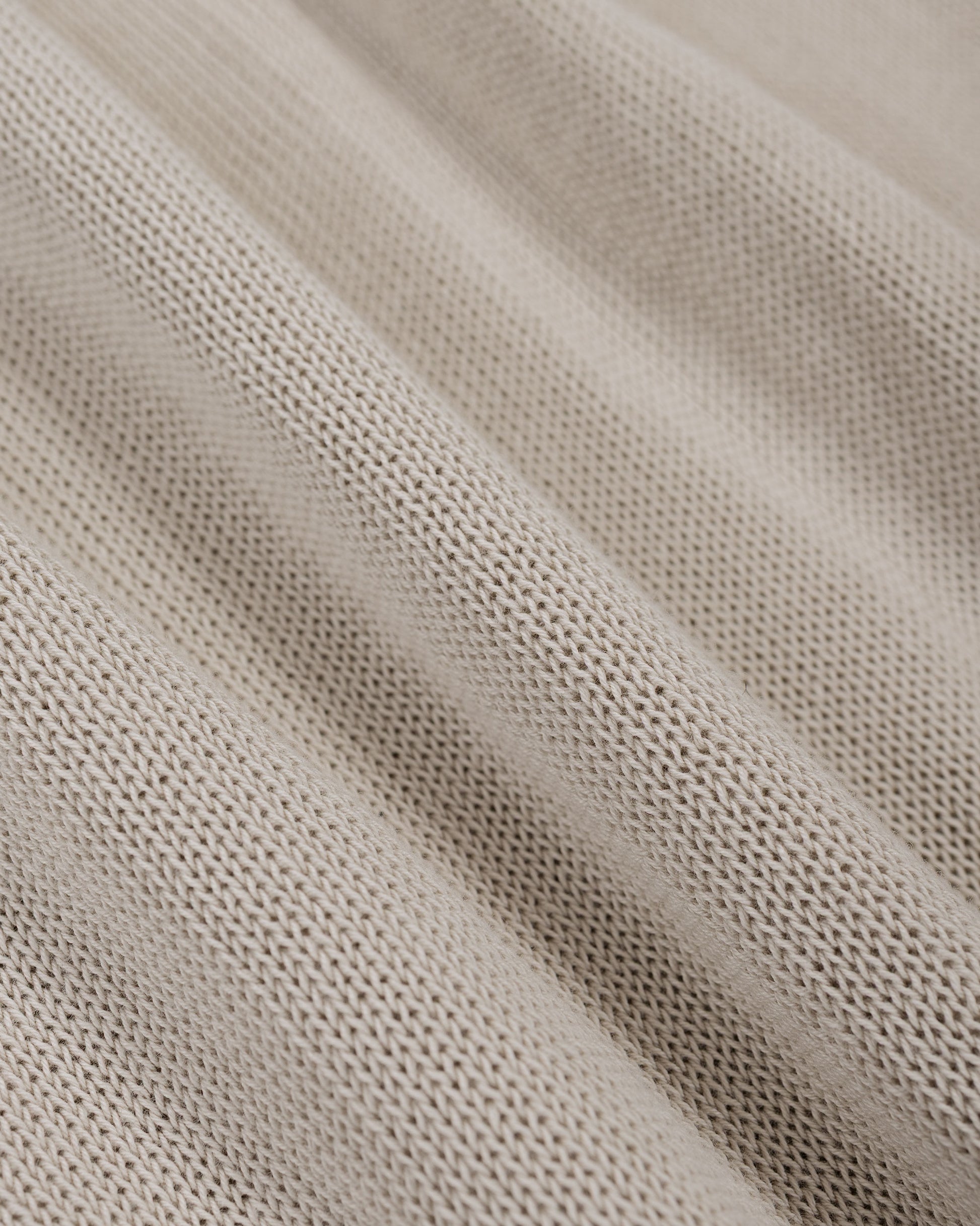 lost & found Merz B. Schwanen Merz B. Schwanen KNITPOLO02 Cotton Short Sleeve Polo Shirt Sand