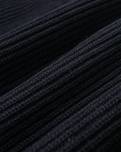 lost & found Merz B. Schwanen Merz B. Schwanen KNITSHIRT05 Ribbed Knitshirt Deep Black