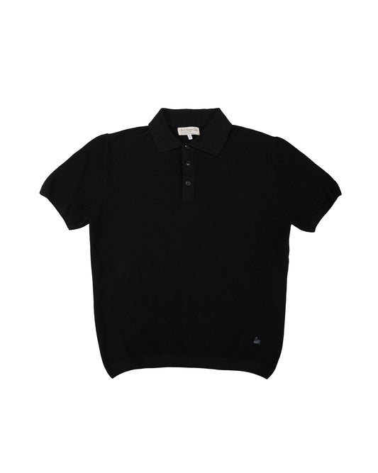 lost & found Merz B. Schwanen Merz B. Schwanen KPLP02 Knitted Polo Deep Black