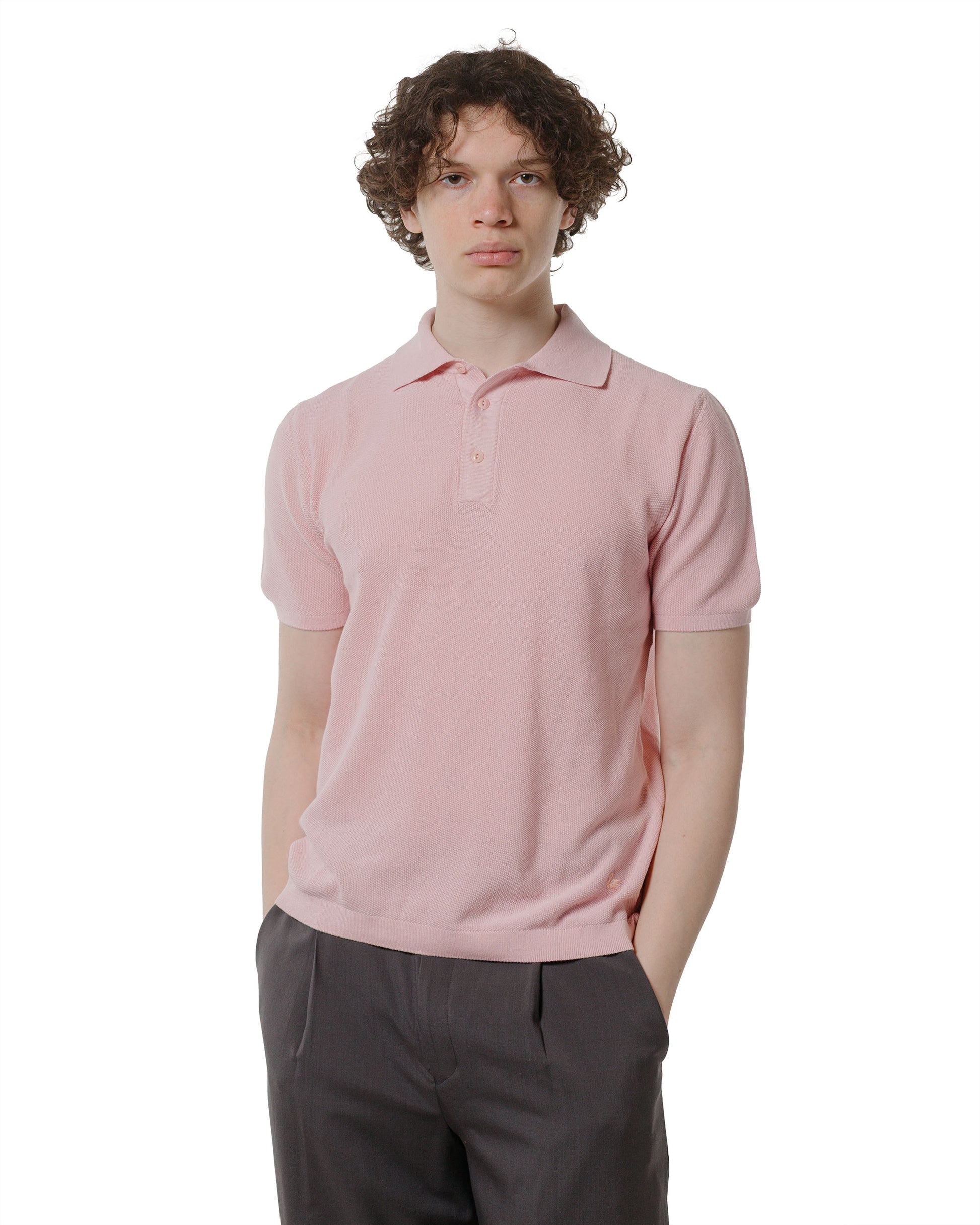 lost & found Merz B. Schwanen Merz B. Schwanen KPLP02 Knitted Polo Dusted Pink