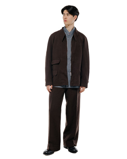 lost & found MotivMfg MotivMfg Bergman Mac Jacket Wool Linen Crepe/Espresso