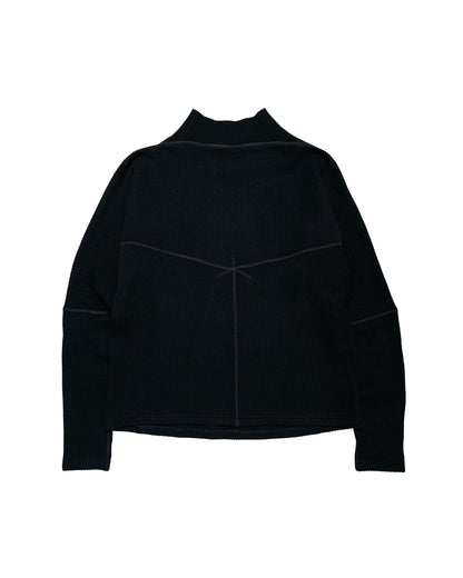 MotivMfg Bog T-Shirt Cotton Linen Rib Jersey/Black