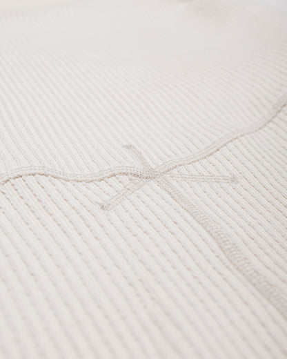 MotivMfg Bog T-Shirt Cotton Linen Rib Jersey/Natural