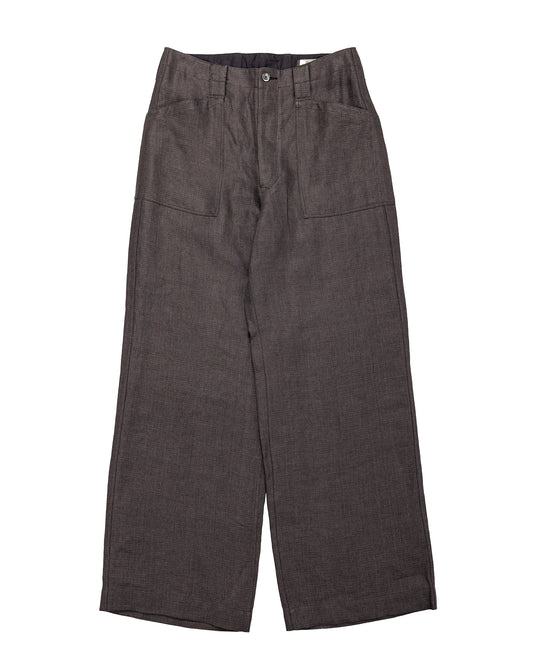 lost & found MotivMfg MotivMfg Capsule Deck Pants Duble Face Linen Serge/Aubergine