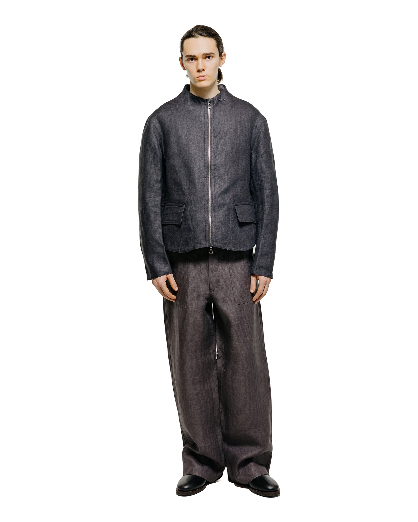 lost & found MotivMfg MotivMfg Capsule Deck Pants Duble Face Linen Serge/Aubergine