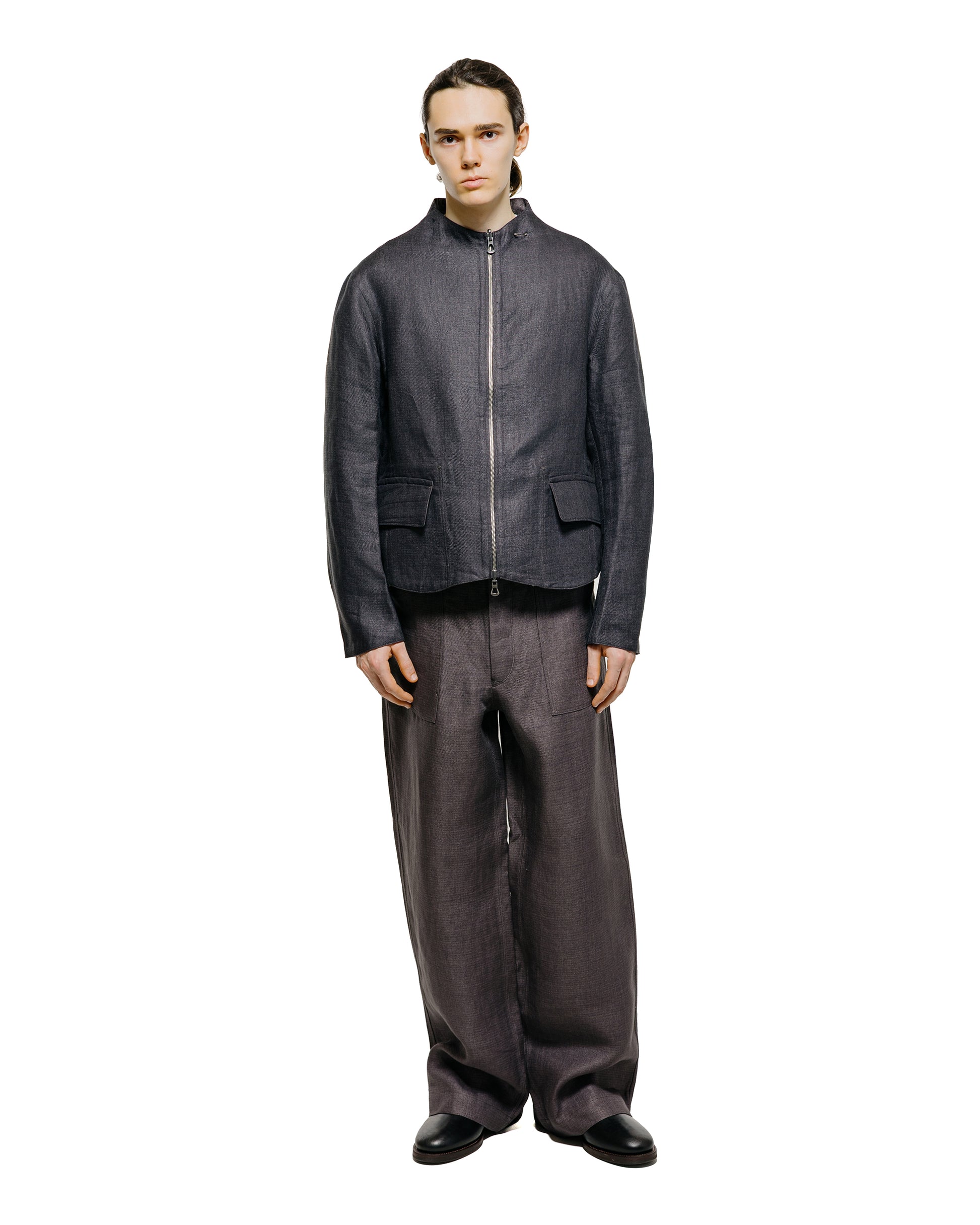lost & found MotivMfg MotivMfg Capsule Deck Pants Duble Face Linen Serge/Aubergine